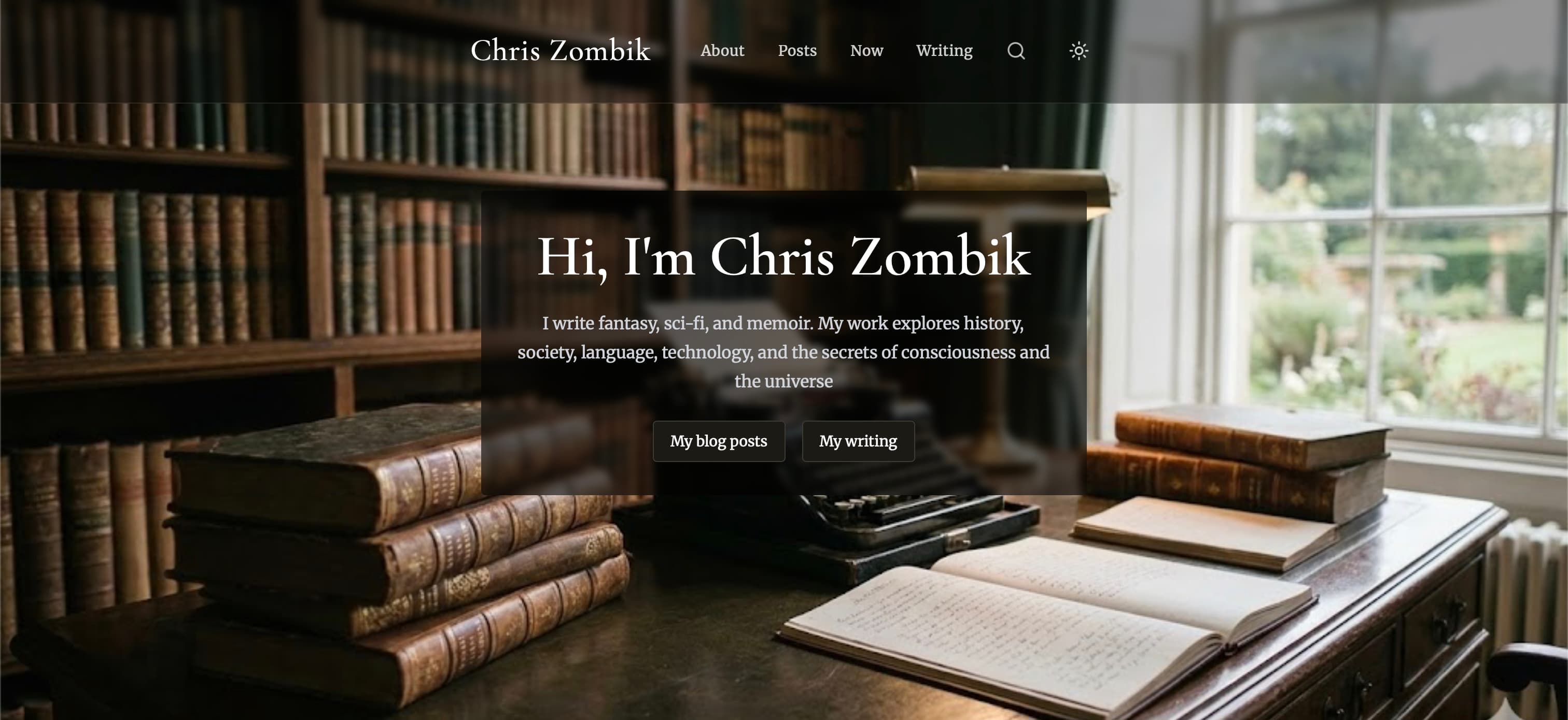 Screenshot of Chris Zombik Portfolio